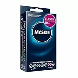 MY.SIZE Classic Kondome Größe 6 I 64 mm Breite I 10 Stück Standardpackung I extra dünn I gefühlsecht hauchzart I dünne 0,07 mm Wandstärke I vegan I für Men