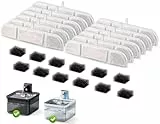 Katzenbrunnen Filter, 12 Stück Filter für Katzenbrunnen und 12 Stück Schwämme und Aktivkohle lonenaustauschharz kompatibel mit 2.5L DownyPaws Trinkbrunnen für Katze Kabellos (DPWFP6)
