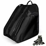 VGECEE Inliner Rollschuhe Tasche Damen Ice Roller Skating Bag Schlittschuhe Tasche Skischuhtasche Skatertasche Schlittschuhtasche Erwachsene Eishockey Bag für Herren Damen (schwarz)