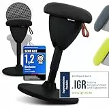SteinLife Bürohocker Ergonomisch [TESTSIEGER] Stehhocker Höhenverstellbar [58-83cm] Ergonomischer Hocker für Büro [Schwingeffekt] Wackelhocker Sitzhocker | Arbeitshocker rutschfest Rund
