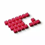 HK GAMING Von Hinten Beleuchteter Doppelschuss mit Gummi-Hintergrundbeleuchtung OEM-Profil für Mechanische Tastatur (23 Keys, Monza Red)