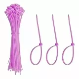 YELARXI Kabelbinder aus Kunststoff, selbstsichernd, 15,2 cm, passend für Zuhause, Garten, Büro, Werkstatt, Reisen – (100 Stück, Rosa)