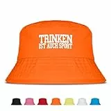 Prozente Momente Trinken ist auch Sport Fischerhut | Anglerhut | Sonnenhut | Sommer | Party | Lustige Sprüche | OneSize | Malle | Urlaub | Orange