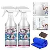 Reiniger für hartnäckige Flecken, 2025 Multifunktional Duschkabinenreiniger Kalkentferner Dusche Stark, Badreiniger Extra Stark Putzmittel für Glas Kanalisation Toiletten (2)