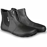 Magical Shoes Barfußschuhe gefüttert, Chelsea Boots, Stiefel früher Winter, minimalistische Halbstiefe, Stiefeletten, Vegane Schuhe atmungsaktiv, Gr. 46, Schwarz Vegan, Lupino