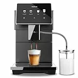 Cecotec Kaffeemaschine Vollautomat Cremmaet Tempo, 7' TFT-Bildschirm, 13 Kaffee-Rezepte, 6 Benutzerprofile, 1350 W Leistung, 19 Bar Druck, Wassertank 1,5 L und Milchtank 600 ml