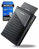 DAPARA Geldbörse Herren | Slim Wallet Herren mit Münzfach & RFID-Schutz | Portmonee Männer | Kartenetui für 12 Karten | Smart Wallet for Men | Karten Geldbeutel | Portemonnaie | Carbon
