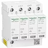 Schneider Electric Kombiableiter Acti9 iPRD1 12.5r, Typ 1+2, 3-polig+N, 400V AC, Imax 50kA, Fernmeldekontakt, Artikelnummer A9L16482