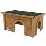 Kerbl Pet Nagerhaus, Kleintierhaus, Nagerhütte, 59x39x30cm, Spießtanne, Kunststoff, Nager, wetterfestes Dach, langlebig, robust