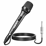 TONOR Dynamisches Mikrofon, Gesangsmikrofon zum Singen, tragbares Karaoke Maschine Anlage, Nieren-Studiomikrofon mit 4,5M XLR, Mikro mic für Fernseher/Studio/Mixer und Outdoor-Aktivitäten