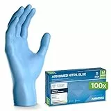 ARNOMED Nitril Einweghandschuhe 100 Stück/Box, M, puderfreie & latexfreie Einmalhandschuhe, Blaue Nitrilhandschuhe, in Gr. XS, S, M, L, XL & XXL verfügbar