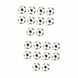 NUOBESTY Diy Fußball Anhänger 20 Stück Mini Charms Aus Metall Für Halskettenanhänger Schlüsselring Anhänger Basteln Zubehör