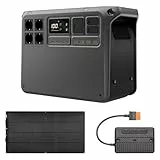 DJI Power 2000 tragbare Powerstation, 2048 Wh LFP-Akku, 3000 W Ausgangsleistung, in 45 Min. von 0% auf 80%, kompakte Größe, 200W flexibles Solarpanel, Wohnmobile, Generator für den Hausgebrauch