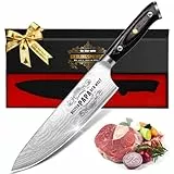 Scharfes Küchenmesser Geschenke für Männer, Profi Kochmesser Papa Geschenk Weihnachten, Deutsch EN1.4116 Edelstahlmesser, Bester Papa Geburtstagsgeschenk, Adventskalender Füllung Weihnachtsgeschenke