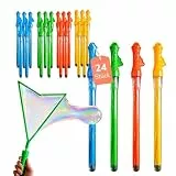 alldoro 68997 Seifenblasenstab Triangel, 24er Set, für Kinder ab 3 Jahren, inkl. je 110 ml Flüssigkeit für Riesenseifenblasen, bunt, 33 cm lang