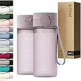 KIVY Trinkflasche 650ml [BPA FREI] Auslaufsicher & Spülmaschinenfest - Wasserflasche für Kinder & Erwachsene - Water Bottle Small - Trinkflasche Klein - Tritan Flasche für Kohlensäure geeignet