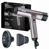 Beurer HC 100 Excellence Haartrockner, Föhn mit kraftvollem Digitalmotor, trocknet bis zu 20% schneller, leichtes Gewicht, besonders leise, Ionenfunktion für glänzendes Haar, inkl. Volumendiffusor