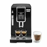 De'Longhi Dinamica ECAM 350.15.B Kaffeevollautomat mit Milchaufschäumdüse für Cappuccino, mit Espresso und Kaffee Direktwahltasten und Digitaldisplay mit Klartext, 2-Tassen-Funktion, Schwarz