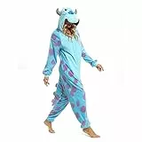 LABULA Onesie Tier Erwachsene Unisex Tieroutfit Cosplay Pyjamas Karneval kostüm,Sully,L