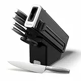 Ninja StaySharp Messerset, 6-teiliges Edelstahl-Messerset mit integriertem Messerschärfer, mit Küchen- und Kräuterschere, Schwarz K62006EUUK