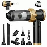 Grixz Handstaubsauger, 22000Pa Handstaubsauger Akku, Autostaubsauger mit Bürstenloser Motor, Auto Kabellos Staubsauger für Büro Genutzt, Haus, Schwarz