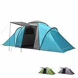 Portal Outdoor Beta 6 geräumiges 2-Schlafzimmer-Zelt mit Aufbewahrungstasche, blau, 6 Personen