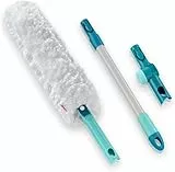 Leifheit SUPERDUSTER XL Pro Reach Set, Staubwedel verlängerbar durch 43 cm Langen Stiel, waschbar bis zu 50 Mal, Mikrofaser, Staubwischer Teleskop, waschen statt wegwerfen