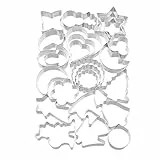 Original Kaiser Ausstechformen Weihnachten 25-teilig | verzinntes Stahlblech | Plätzchen Ausstecher Set | scharfe Konturen & sicherer Griffrand | ideal für Kekse, Fondant & Kinder