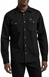 Lee Herren Regular Western Shirt, Schwarz, S EU