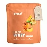 brandl® Clear Whey Isolate – 80% Eiweiß Clear Protein – Natural Peach 800g – ohne Sucralose, Acesulfam K & Citronensäure – Whey Protein Powder made in Germany & laborgeprüft – hoschwertiges Konzentrat