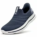ODCKOI Slip On Sneaker Herren Schuhe Ohne Schnürsenkel Leichte Sportschuhe Atmungsaktives Freizeitschuhe Mesh Fitness Schuhe Turnschuhe Indoor Fashion Laufschuhe-SHENLAN-44