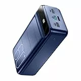 PDBEST Power Bank 60000mAh, 22,5W Powerbank PD USB C Schnellladefunktion Externe Akku mit LED-Display, 4 Ausgänge und 3 Eingänge, kompatibel mit iPhone, Tablets, iPad usw-bleu