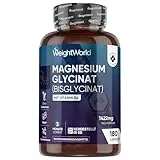 Magnesium Bisglycinat Kapseln - 1422mg Magnesiumbisglycinat mit Vitamin B6-200mg elementes Magnesium - Glycinat Form - 180 vegane Kapseln - 3 Monate Vorrat - Frei von Magnesiumstearat - WeightWorld
