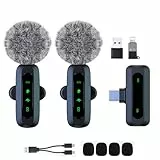 Mini-Lavalier-Mikrofon für Android und iPhone, iOS-Geräte, Rauschunterdrückung, Ansteckmikrofon für Aufnahme, Clip-on-Mikrofon, für Videoaufnahmen, Tiktok, Youtube, Vlog Podcast Content Creator