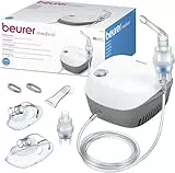 Beurer IH 18 Inhalator, Inhalationsgerät bei Erkältungen und Atemwegserkrankungen wie Asthma und COPD, zur Verneblung von Medikamenten, Vernebler für Erwachsene und Kinder, Design in weiß, kompakt