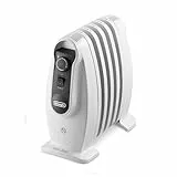 De'Longhi Nano Radiator TRNS0505M – Kompakte, elektrische Raumheizung mit stufenloser Temperaturregelung, Frostschutzfunktion und 500 W Heizleistung
