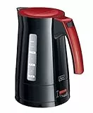 Wasserkocher - MELITTA - Enjoy Aqua, 1,7 L, 2400 W, schwarz/rot, entnehmbarer Kalkfilter, 1003-01 bk/rd