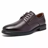 SHULOOK Anzugschuhe Oxford Schuhe Herren Classic Business Derby Schuhe Herren Comfort Schnürhalbschuhe (Braun EU 42)