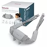 Beurer MG 154 Akku Nacken-Massagegerät mit Wärmefunktion, für Schultern und Nacken, kabelloser Betrieb bis zu 2 Stunden, 6 handsimulierende Massageköpfe und -finger, 2 Intensitätsstufen, waschbar