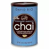 David Rio Elephant Vanilla Chai 2er Set I 2 x 398g Dosen I mit schwarzem Tee, Vanille, Honig & Zimt, cremiger klassischer Chai mit Koffein
