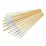 Silverline 675298 Spitzpinsel für Künstler, 12-tlg. Satz Zulaufende Spitzen