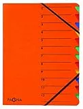 Pagna Ordnungsmappe Easy (Sammelmappe, 12 Fächer, 1-12) orange