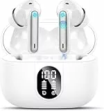 AI Kopfhörer Übersetzer, 3-in-1 Bluetooth 5.3 Echtzeit Sprachübersetzer Kopfhörer mit 164 Sprachen/6 Übersetzungsmodi, 40 Std Übersetzer Ohrhörer mit ENC Mic und App für Lernen/Reisen/Business Weiß