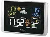 techno line Wetterstation WS 6442 inkl. Außensender TX960-TH, Außentemperatur, Innen- und Außenluftfeuchte, Wettervorhersage und Wettertendenzanzeige, Temperaturalarm, farbiges Display