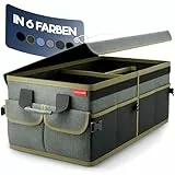 HELDENWERK Premium Kofferraum-Organizer mit Deckel stabil & rutschfest - Faltbare Auto Kofferraumtasche groß mit doppelten Böden - Kofferraumbox, Kofferraumorganizer Box