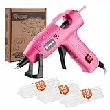 DEKO Heißklebepistole, 20 W, Mini-Silikonpistole, Basteln, Heißklebepistole mit 30 Klebestiften, für DIY, Kunst, Büro, Schule, Verpackung, Reparaturen, Zuhause