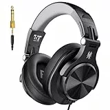 OneOdio A71D Over-Ear Kopfhörer, Studio Monitor Kopfhörer mit Kabel, Hi-Res Audio, faltbares Design für DJ, Aufnahme, Podcast, Mixing, Verstärker, PC, Gitarre – inkl. 3,5mm & 6,35mm Klinkenstecker