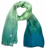 Xyueanlo Schals für Damen, leichte Schals, modischer Druck, Blumenmuster, Schal, R-grün, Medium