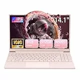 Auusda Laptop 14 Zoll, Quad-Core N5095 (Bis zu 2.9GHz) 8GB DDR4 512GB SSD, Günstiger Laptop, HDMI, USBx2, Micro SD, Speicher erweiterbar bis 2TB, Notebook für Studenten & Büro-Rosa