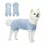 TONY HOBY Shirt für Hunde, Hundeshirt Hunde Schlafanzug Hundepyjama Haustierbekleidung Hund Jumpsuit Weich Und Atmungsaktiv Für Kleine Mittel Große Hunde (Mädchen-Hellblau, XL)